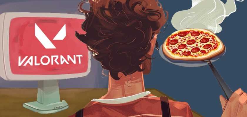 Тайное приготовление пиццы во время игры в Valorant
